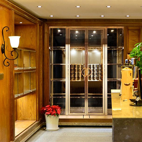 定制嵌入式不銹鋼酒柜(圖1) 定制嵌入式不銹鋼酒柜(圖1)