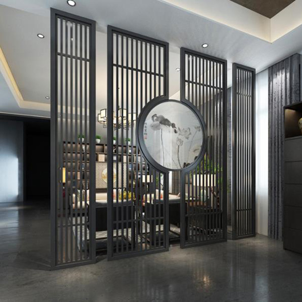 不銹鋼屏風(fēng)隔斷鏤空格柵客廳方通背景墻(圖1) 不銹鋼屏風(fēng)隔斷鏤空格柵客廳方通背景墻(圖1)