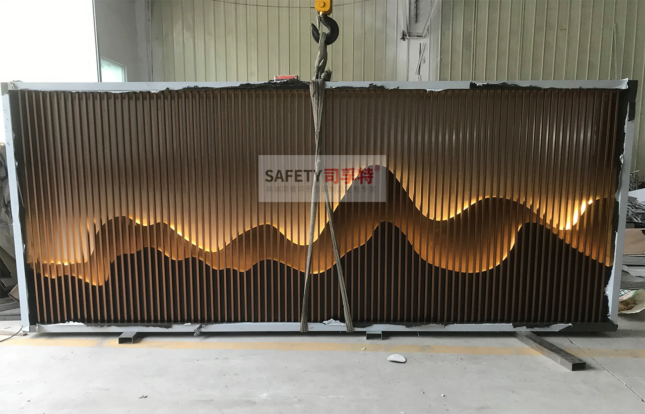 金屬山水屏風(fēng)隔斷：新中式古典風(fēng)，精致優(yōu)雅，輕奢舒適(圖2)