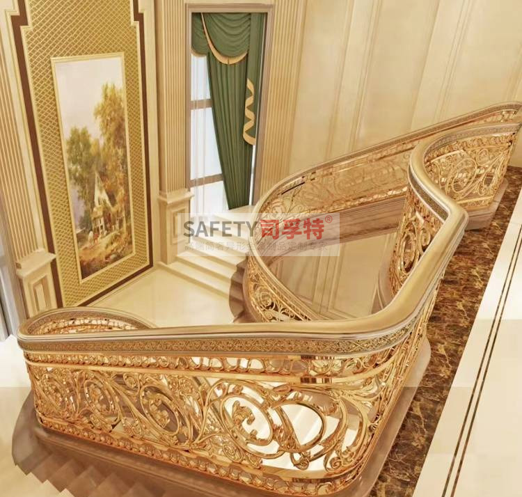 銅藝雕刻欄桿扶手，輕奢時(shí)尚，溫馨典雅(圖3)