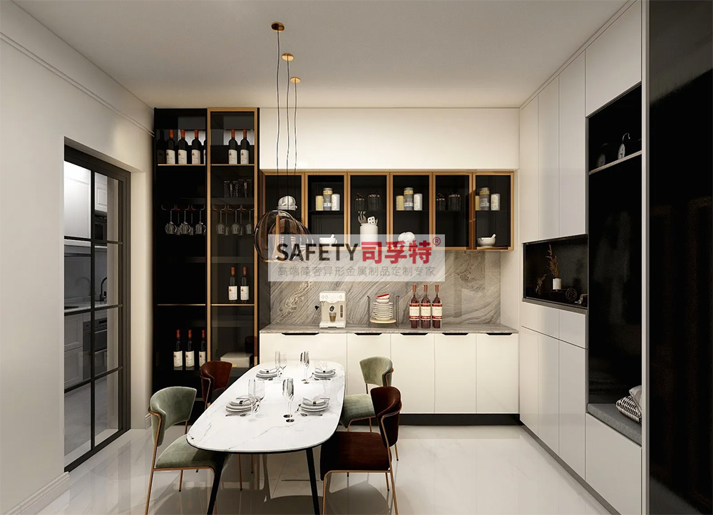 酒柜放到哪里合適？什么酒柜顯得高檔？【不銹鋼酒柜(圖3)
